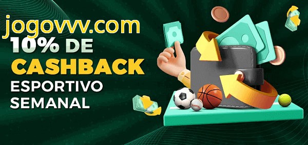 10% de bônus de cashback na jogovvv.com