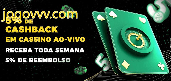 Promoções do cassino ao Vivo jogovvv.com